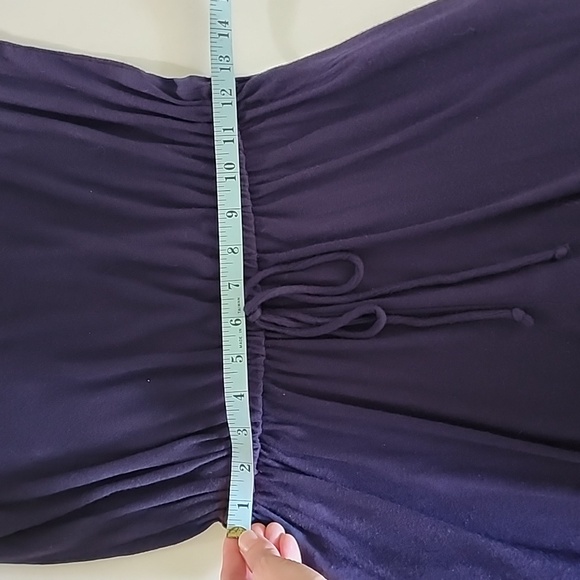 Navy Blue One Shoulder Jersey Jumpsuit - Picture 7 of 8